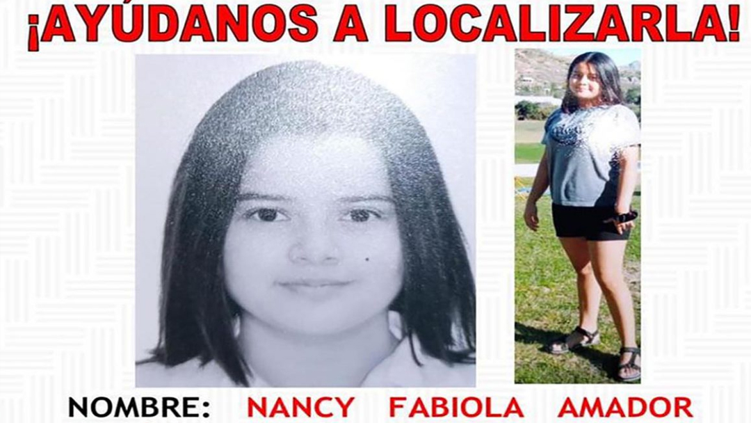 nancy de 16 anios desaparecio el dia 14 de febrero