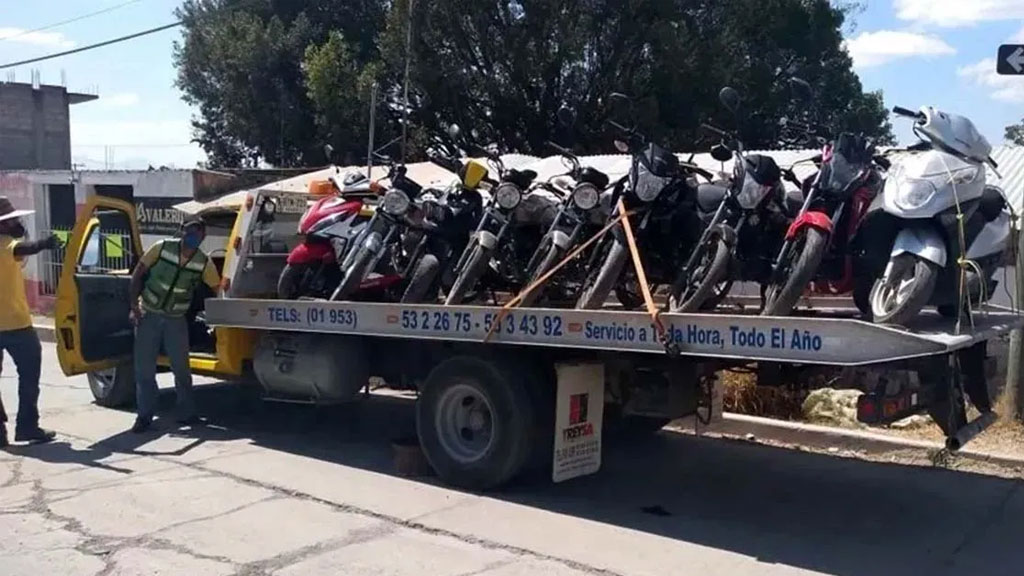 en operativo aseguran 10 motocicletas por falta de documentos