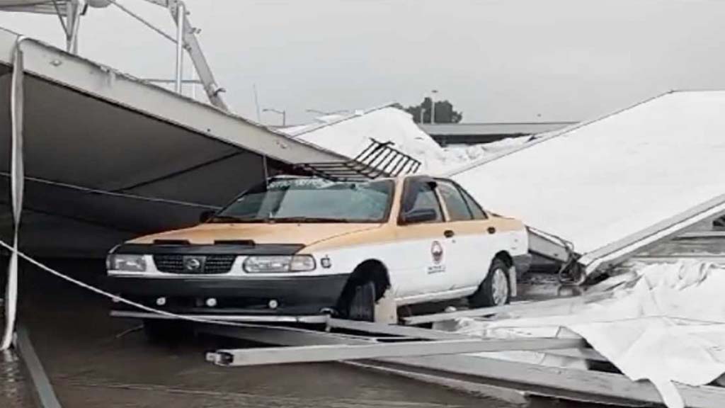 tiran lluvias techado del recinto ferial