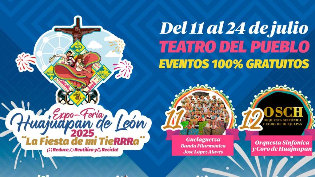 dan a conocer la cartelera de la expo feria huajuapan 2025