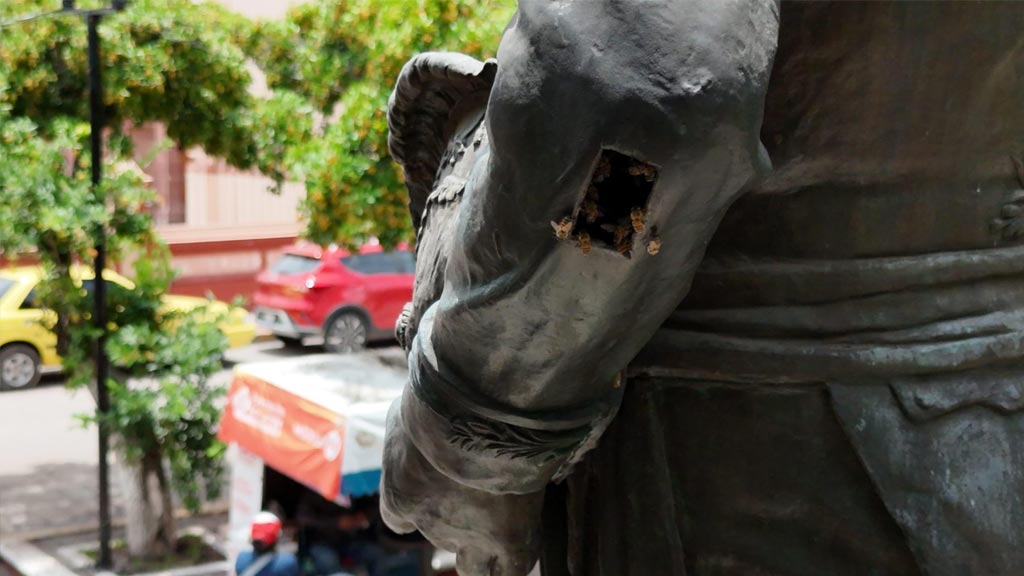 diana hernandez es la encargada de restaurar el monumento del gral antonio de leon