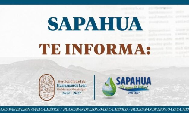 Sapahua anuncia mantenimiento anual de Planta potabilizadora