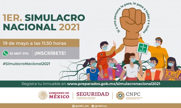 Anuncian primer simulacro nacional 2021