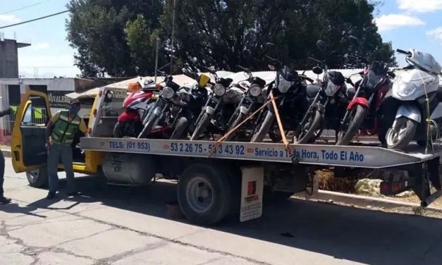 En operativo aseguran 10 motocicletas por falta de documentos