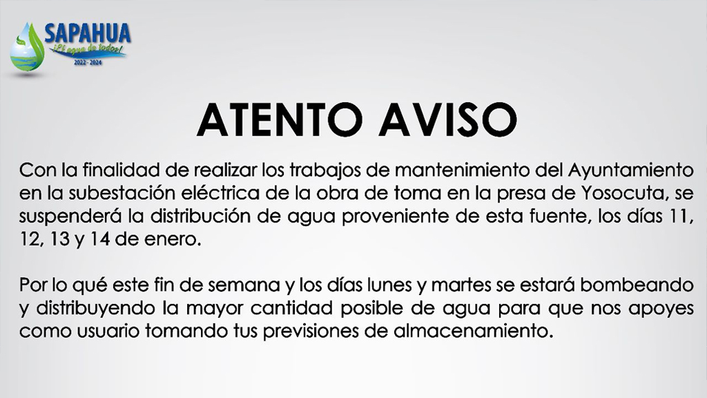 suspendera-sapahua-suministro-de-agua-durante-tres-dias